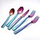 MAAC Home Bright Rainbow Color Cutlery for Summer Parties - Set of 10 Luxurious Elegant Durable and Classic Premium Design Cutlery Set Perfect for everyday use, and get together, restaurant, banquet