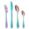 MAAC Home Colorful Rainbow Color Cutlery for Vibrant Meals - Set of 24 Luxurious Elegant Durable and Classic Premium Design Cutlery Set Perfect for everyday use, and get together, restaurant, banquet