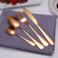 MAAC Home Rose Gold Royale Dining Utensil Collection - Set of 32 Luxurious Elegant Durable and Classic Premium Design Cutlery Set Perfect for everyday use, and get together, restaurant, banquet