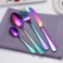 MAAC Home Colorful Rainbow Color Cutlery for Festive Feasts - Set of 24 Luxurious Elegant Durable and Classic Premium Design Cutlery Set Perfect for everyday use, and get together, restaurant, banquet