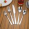 MAAC Home Classic White Cutlery Set for Traditional Homes - Set of 30 Luxurious Elegant Durable and Classic Premium Design Cutlery Set Perfect for everyday use, and get together, restaurant, banquet