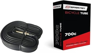 أنبوب دراجة سبارتان 700c، أنبوب داخلي موثوق للدراجات الهوائية مزود بصمام شريدر، مصنوع من مطاط متين للاستخدام اليومي والرحلات الطويلة، يناسب عجلات 700c في الدراجات الهجينة ودراجات التنقل، SP-9069