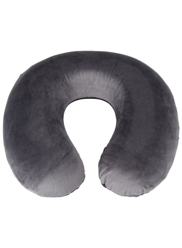 Box Comfort Travel Neck Pillow Polyester Grey 30x9x30cm