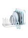 YouCopia Store More Adjustable Pan And Lid Rack, Pot Lids And Pans Organizer for Kitchen Cabinet Storage, Large - 16", White, 50157 White 16inch