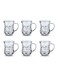 Glass Coffee and Tea Mug, 105ml, Crystal Clear, Heat-Resistant 6pcs set