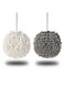 Microfiber Hand Towel Ball Fast Drying, Chenille Hand Towel Ball Absorbent Soft Towel Microfiber Hand Towels for Bathroom Kitchen Hand Drying Puff (White+Gray 2-Pack)