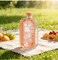 2 in 1 Ice Cube Bottle with Straw Easy Press Ice Tray Water Bottle, Leak Proof Lid, Vertical Tray Perfect for Travel, Gym, Home - 800mL Pink