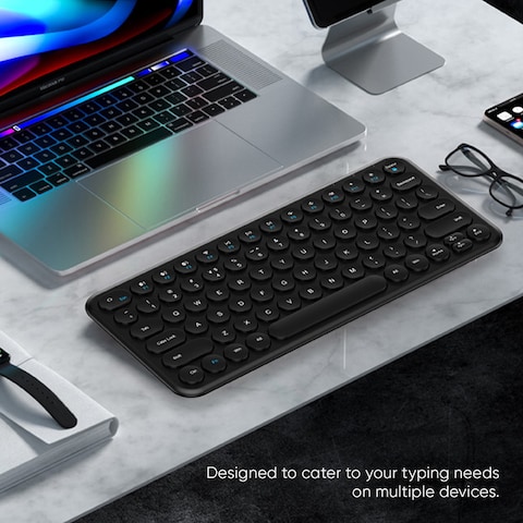 SEEKEN Mini Portable Bluetooth Keyboard - Black, Multi-Device Pairing, Premium Design, High-Quality.