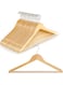 TOPIA HANGER Wooden Coat Hangers 20 Pack, Natural Wood Suit Hangers with Non Slip Pants Bar, 360&deg; Swivel Hook and Shoulder Notches for Camisole, Jacket, Pants, Smooth Finish Clothes Hangers - CT34N20&hellip;