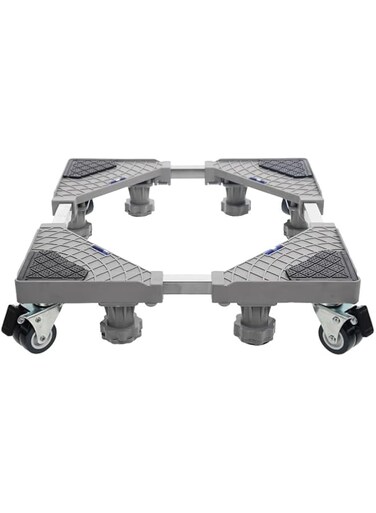 ROUSKI Adjustable Fridge Stand 8 Strong Feet Home Removable Adjustable Base 8ft with 8 Rounds Lock Wheel - 1000lb Washing Machine Stand Base
