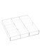 Acrylic Drawer Organizer, 6 Section Clear Makeup Tray Organizer for Drawer Office Bedroom(11.8x11.8 inch)