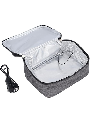 BusoTh Portable Oven USB Heating Lunch Bag, Multifunctional Waterproof Food Warmer, Electric Lunch Box Bag for On the Meals with Power Bank, Oxford Cloth, Aluminum Film, 5V 2A