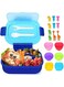 YHRY Bento Boxes, 44oz - Leakproof 4 Compartments Lunch Containers Kids Bento School Lunch Boxes with Spoon &amp; Fork, Perfect Size for On-the-Go Meal, Microwave and Food-Safe (Blue)