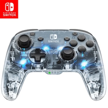 PDP Afterglow LED Wireless Deluxe Gaming Controller For Nintendo Switch &ndash; Transparent (International Version)