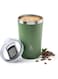 Ideus 20 oz Tumbler, Travel Coffee Mug with Splash Proof Sliding Lid, Double Wall Stainless Steel Vacuum Insulated Coffee Mug for Home and Office, Keep Beverages Hot or Cold, Avocado Green