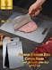 Premium Stainless Steel Cutting Board Double-Sided Thickened Design 23X34cm &acirc;&euro;&ldquo; Heavy Duty Kitchen Chopping Board with Handle &acirc;&euro;&ldquo; Food Grade Metal Board for Meat, Vegetables, Fruits, Fish, Dough Kneading &amp; Baking &acirc;&euro;&ldquo; Easy to Clean, Durable, Anti-Mold, Odor-Free Kitchen Tool Gift for Mother&acirc;&euro;&trade;s Day &amp; Father&acirc;&euro;&trade;s Day