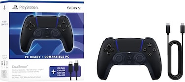 PlayStation DualSense&reg; Wireless Controller &ndash; Midnight Black + USB Cable for PC