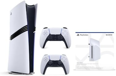 Sony PlayStation 5 PRO Digital Console [NEW 2024 Model] with Extra Dual Sense White Controller + Disc Drive - Bundle - International Version