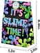 SamPartyShop Slime Goodie Bags-24 Pcs Slime Party Favors Candy Bags with Stickers, Slime Goody Gift Treat Bags Slime Themed Birthday Party Supplies