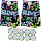 SamPartyShop Slime Goodie Bags-24 Pcs Slime Party Favors Candy Bags with Stickers, Slime Goody Gift Treat Bags Slime Themed Birthday Party Supplies