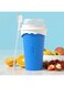 KASTWAVE Slushy Maker Cup, DIY Frozen Magic Slushy Cup, Double Layers Silica Smoothie Pinch Ice Cup, Quick Cooling Cup Homemade Milk Shake Ice Cream Maker