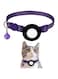 Collar with Safety Buckle and Bell for Cat,Puppy Necklace Holder Collar Small Air Tag for Pets