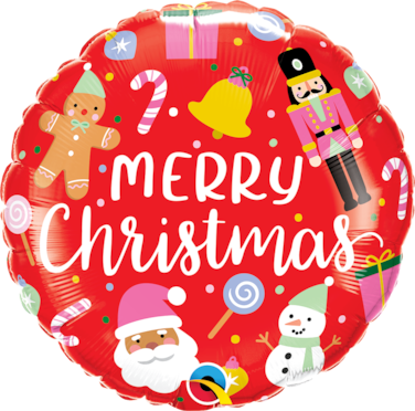 18" Round Foil All Things Christmas 1Ct