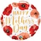 18" Mother&rsquo;s Day Pretty Poppies Foil Balloon &ndash; Floral Decor for Brunch &amp; Home Celebrations