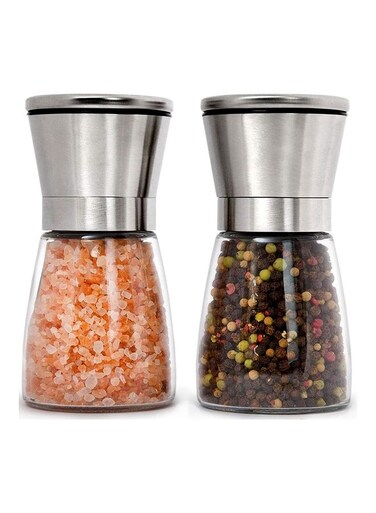 Pack Of 2 Salt And Pepper Grinder Set Multicolour