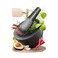 Inch Mortar and Pestle Set Unpolished Heavy Granite for Enhanced Performance and Organic Appearance Included Anti-Scratch Protector
