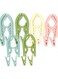 Zurligi 6 Pcs Foldable Travel Hangers with 12 Pcs Small Hangers, Clips Portable Folding Clothes Hangers, Foldable Clothes Drying Rack Dorm Hangers, Space-Saving Collapsible Plastic Clothes Hangers