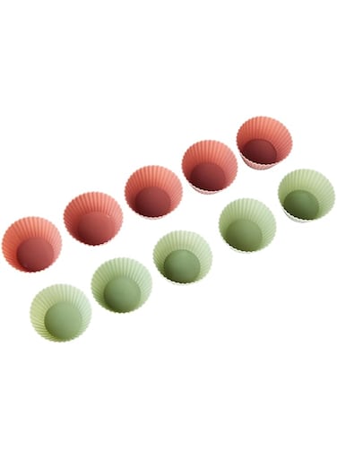 Cuisine Art Bake Perfect Muffins with Silicone Cupcake Mould - 10-Piece Set