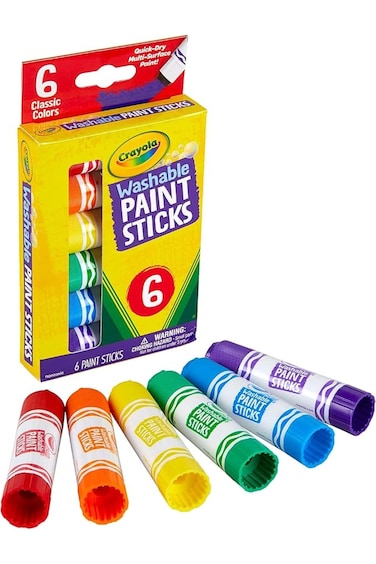 Crayola Classic Colors Washable Paint Sticks 6 count