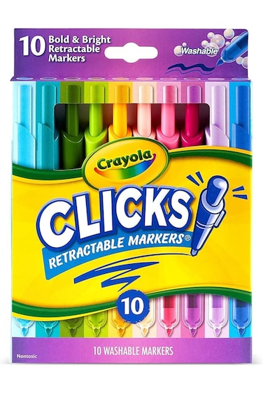 Crayola Clicks Retractable Markers - Bold Marker Point CY58-8373
