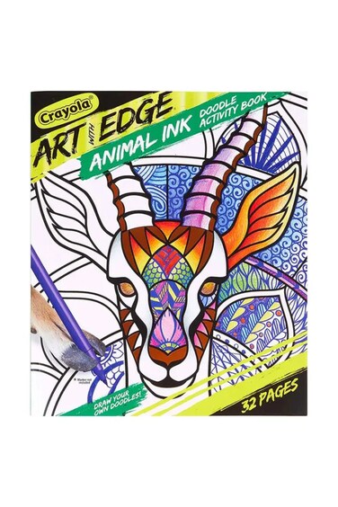 Crayola Art With Edge Animal Ink Doodle Activity Book CY04-0593