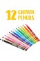 Crayola Project Easy Peel Crayon Pencils 12ct CY68-4604