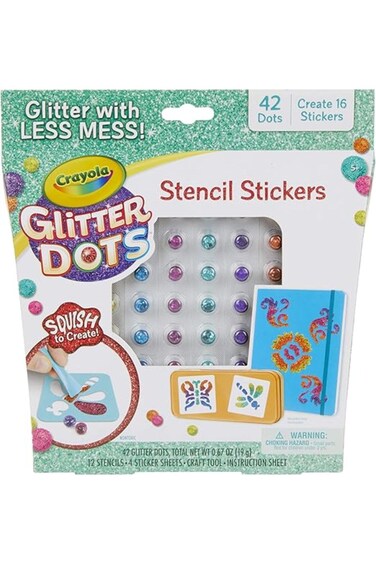 Crayola Glitter Dots Stencil Stickers 04-0628