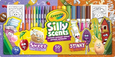 Crayola Silly &amp; Stinky Scents Activity Kit: Scented art supplies - Fragrant markers - Fun smelling markers