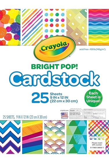 Crayola Bright Pop Cardstock 25ct CY99-0053