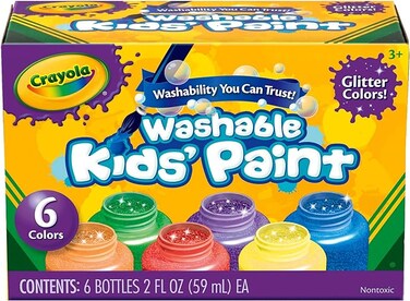 CRAYOLA-Glitter Paint Set-6 Ct.-2-oz.