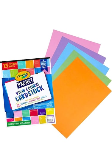 Crayola Project Cardstock Paper Pad Vivid Colors 25ct 99-0083