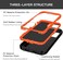 Xg-Tech Apple Iphone 13 / Iphone 14 / Iphone 15 / Iphone 16E Case (6.1") Rugged Case Heavy Duty Shockproof Dust/Drop Proof 3 In 1 Full Body Cover, Orange