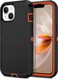 Xg-Tech Apple Iphone 13 / Iphone 14 / Iphone 15 / Iphone 16E Case (6.1") Rugged Case Heavy Duty Shockproof Dust/Drop Proof 3 In 1 Full Body Cover, Orange