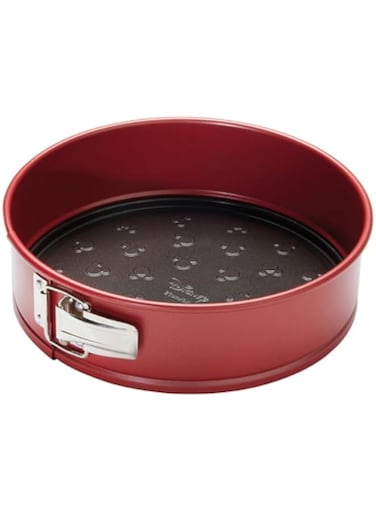 Prestige New Disney Bake with Mickey Mouse 23cm Springform Cake Tins for Baking - Non Stick Round 9 Inch Cake Tin, Carbon Steel Bakeware, Red &amp; Black