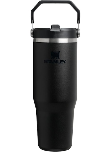كوب Stanley IceFlow من الفولاذ المقاوم للصدأ مع غطاء قابل للطي وقشة   سعة 30 أونصة (0.99 لتر) - زجاجة ماء معزولة حرارياً للاستخدام في المنزل أو المكتب أو السيارة