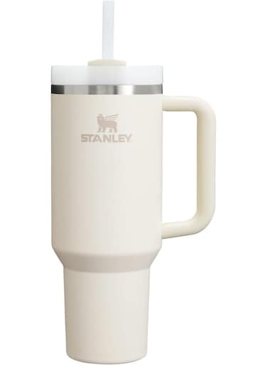 Stanley 40oz Quencher H20 Flowstate Stainless Steel Vacuum Insulated Tumbler with Lid and Straw for Water, Iced Tea or Coffee, Smoothie and More, Cream