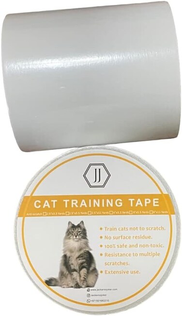 Cat Scratch Clear Double-Sided Deterrent Tape pad sheet,Furniture Protector, Residue, Clear Double Sided Anti Scratch Cat Deterrent Training Tape, Cat Sticky Paws Tape (2.5Inch*3.3Yards)&hellip;