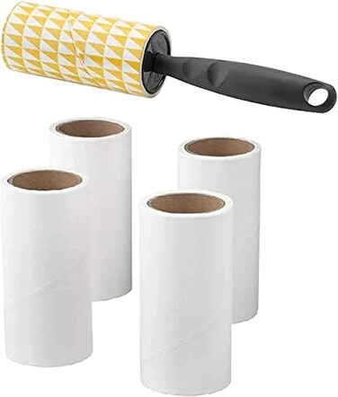 ALUXON HOMESUPPLIES Ikea Bastis Line Pet Hair Roller Removal 60 Sheet + 4 Replacement Roles
