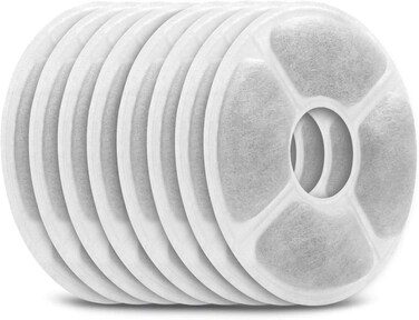 N/V Carbon Replacement Automatic Water Dispenser for Pet Fountain for Cats and Dogs (Pack of 8)