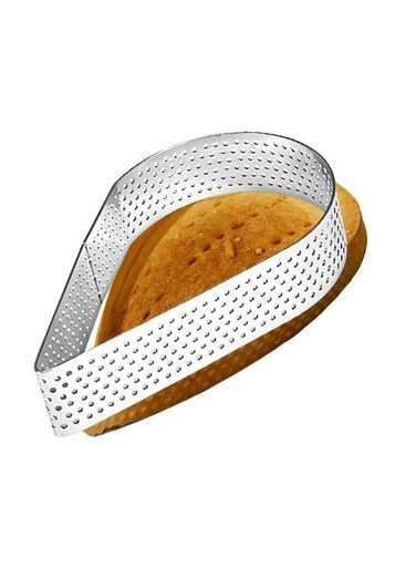 Stainless Steel Tart Mold Ring Tartlet Cake Mousse Molds Cookies Pastry Cutter Pie Perforated Heat-Resistant Baking Tool